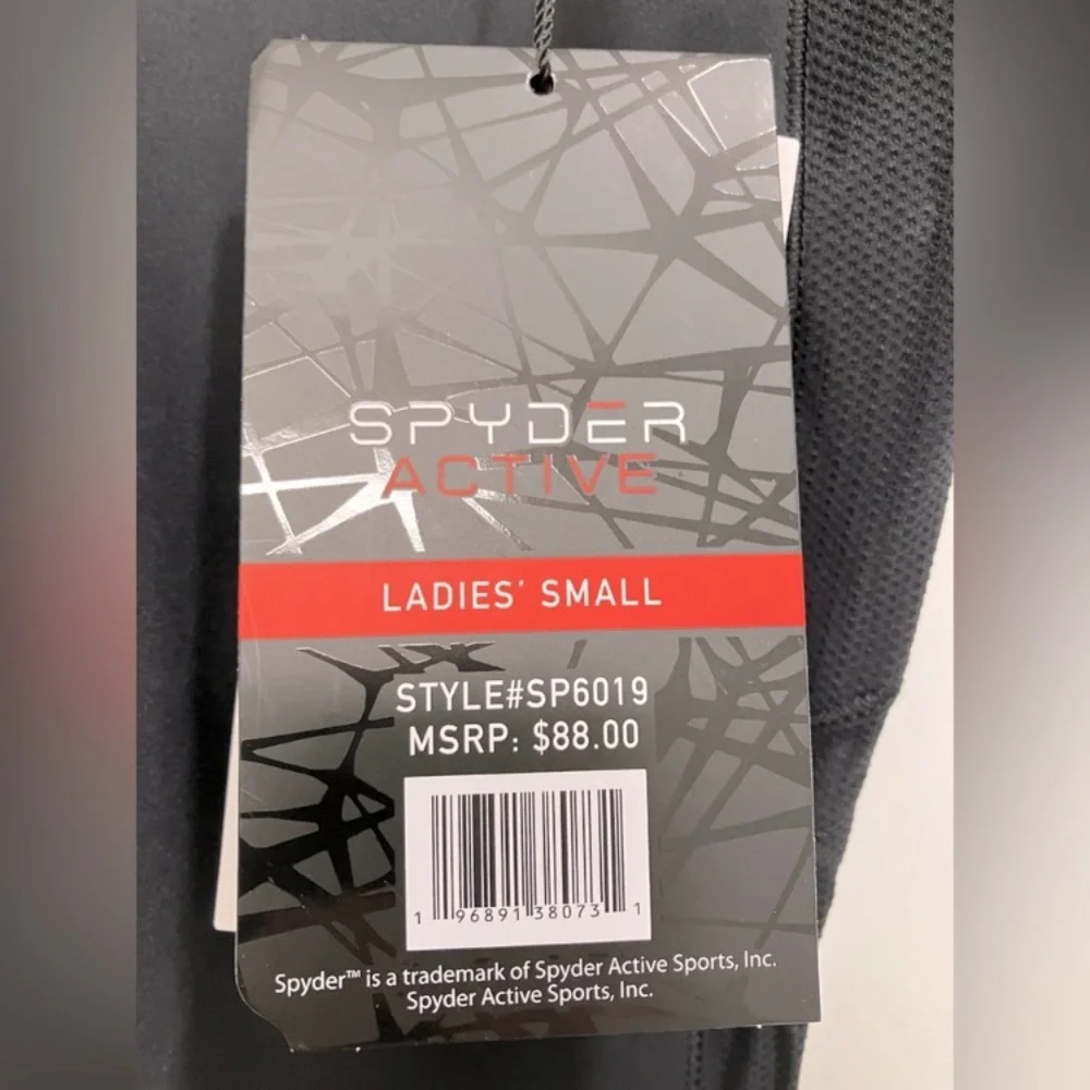 Spyder Active Vent Mesh 7/8 Leggings Black Small NWT Dry Quick Reflective